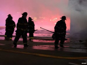 Indianapolis firefighters walking