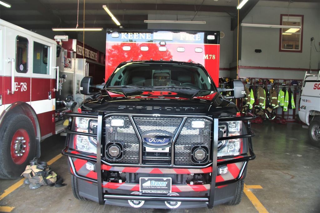 The Keene Fire Department unveils newest ambulance.